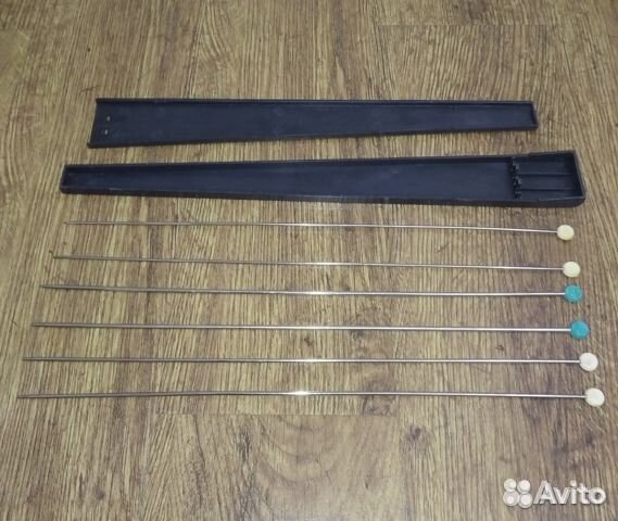 Набор нержавеющих спиц СССР для вязания в футляре