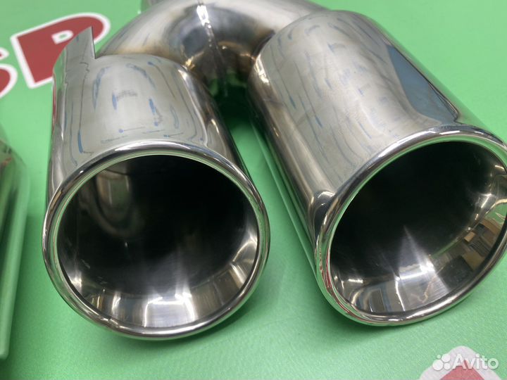 Насадки на глушитель для BMW M двойные хром
