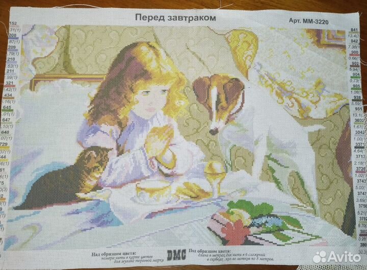 Вышивка крестиком с рисунком на канве