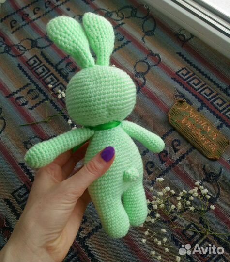 Игрушка спящий зайка