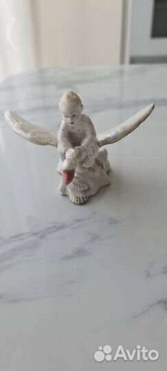 Статуэтка Гуси-лебеди, фарфор, лзфи, СССР