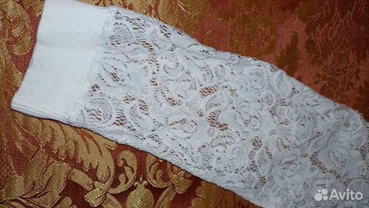 Школьная блузка кружевная девочке 146-152