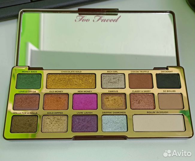 Палетка теней Too faced chocolate gold
