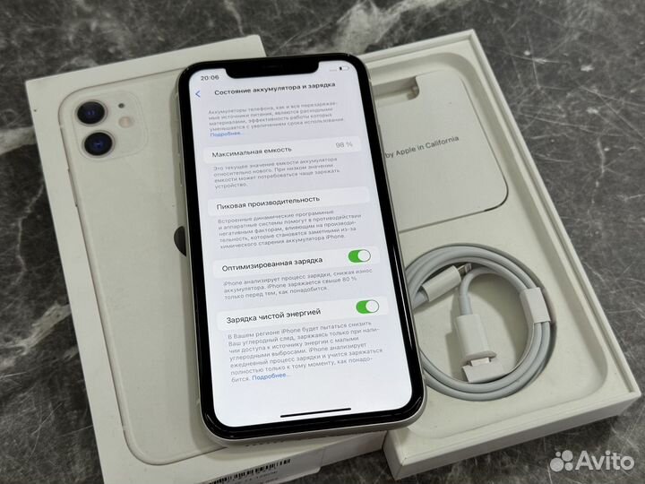 iPhone 11 128Gb Рст 1сим + eSim Акб 98