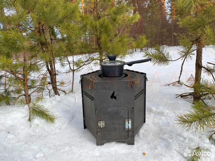 Печь для казана четыре в одном