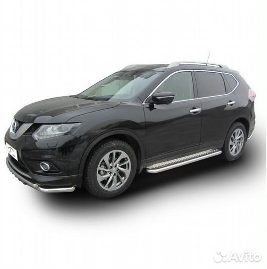 Защита порогов Nissan X-trail (2015)