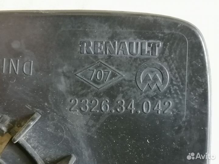 Стекло зеркала правого для Renault Logan 2009-2014