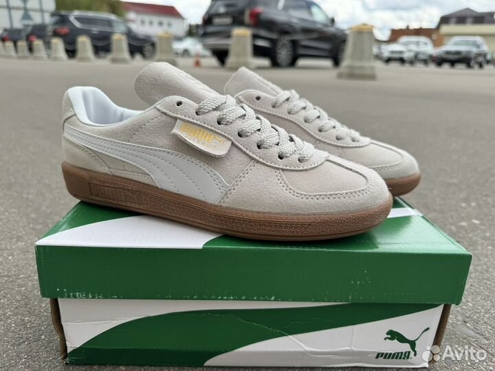 Кроссовки Puma palermo Leather серые