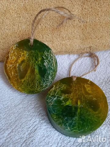 Мыло с люфой (мочалкой)