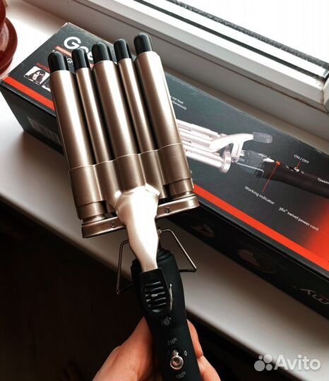 Плойка тройная geemy