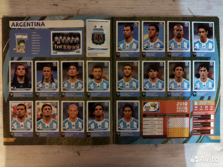 Альбом с наклейками Panini FIFA South Africa 2010