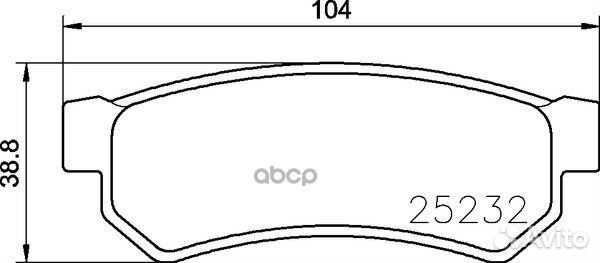 Колодки тормозные дисковые зад NP6040 nissh