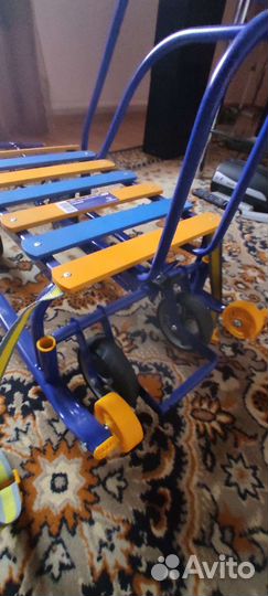 Детские санки с колесами.Универсал