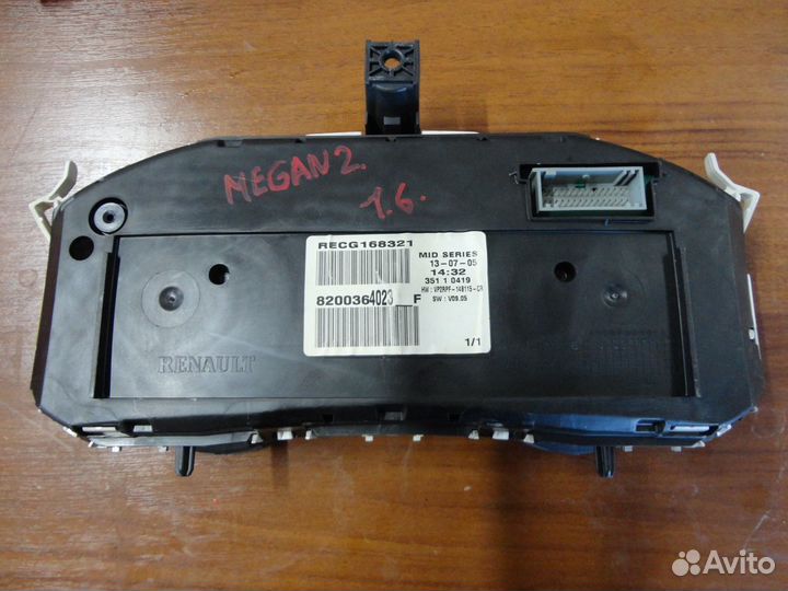 Панель приборов Renault Megane 2 1.6l АКПП
