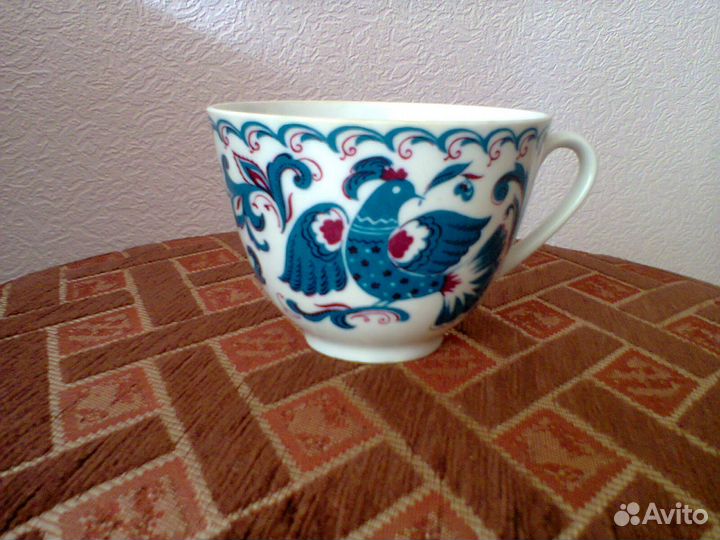 6 чайных пар Мифическая птица лфз, СССР