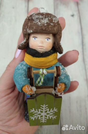 Ватные елочные игрушки