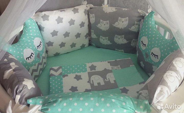 Бортики в кроватку б/у