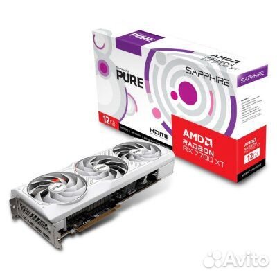 Видеокарта Sapphire AMD Radeon RX 7700 XT Pure 12Gb 11335-03-20G - новая