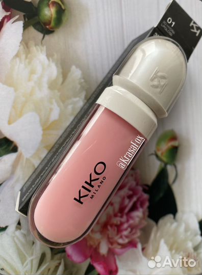 Блеск для губ Kiko milano в розовых тонах
