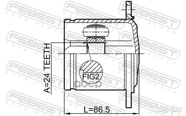 Шрус внутренний 24X104 audi A4 avant (8K5) 2008