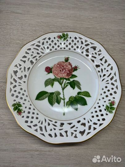 Тарелки прорезной фарфор. Schumann. Винтаж