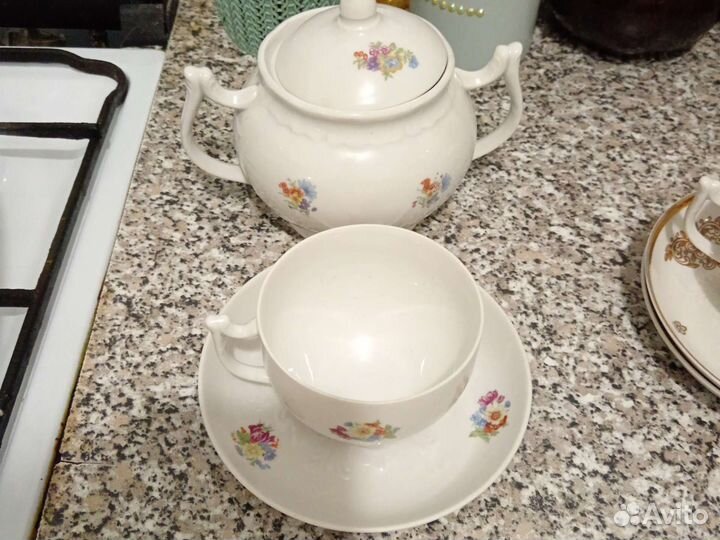 Чайная пара и сахарница вербилки