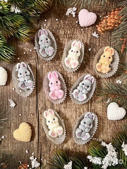 Силиконовые формы для мыла зайцы