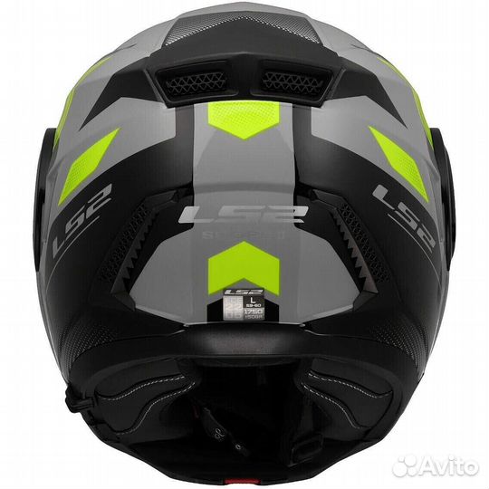 Modular Motorcycle Мотошлем P/J LS2 FF902 scope II duria Grey Fluorescent Yellow