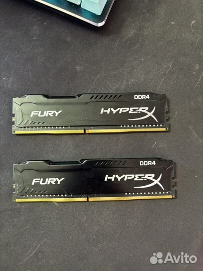 Озу kingston hyperx fury ddr4 8gb 2400