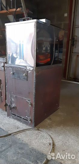 Печь для бани с баком из нержавейки