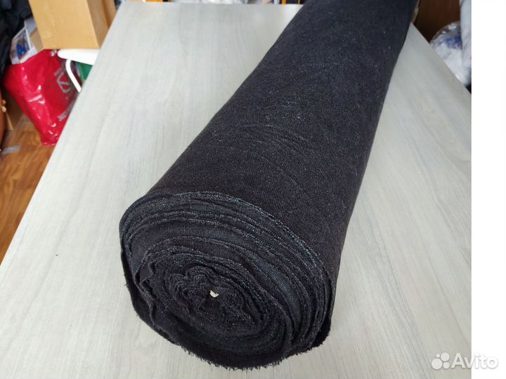 Ткань. Трикотаж. Трикотажное полотно. Цвет черный