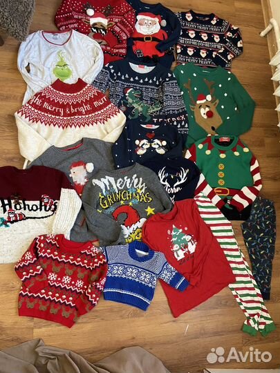 Новогодний свитер костюм мнооого