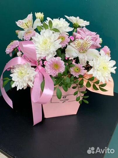 Букет цветы в трапеции Казань