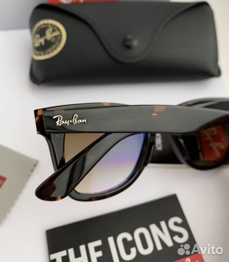 Очки ray ban wayfarer 50 коричневые