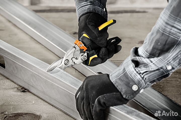 Ножницы для металла прямые Fiskars PowerGear