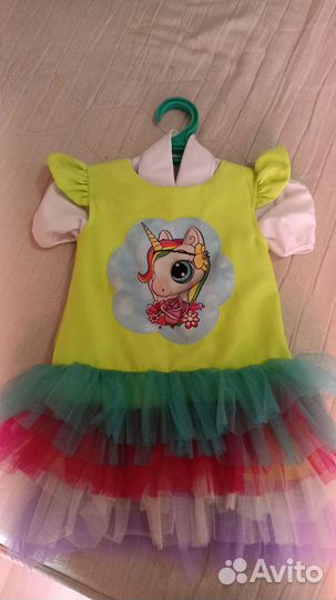 Яркое платье Единорог с подсветкой