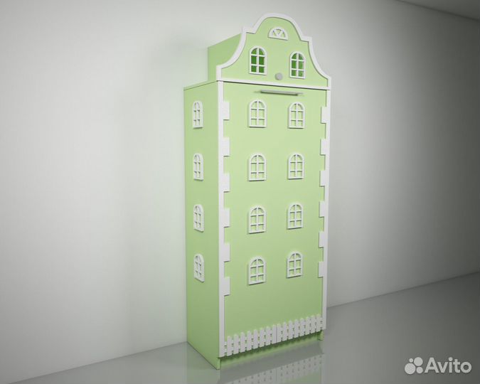 Подъемная откидная шкаф кровать домик детская Б-18