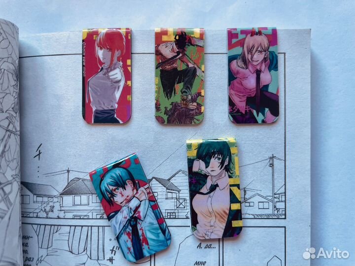 Магнитные закладки Человек бензопила