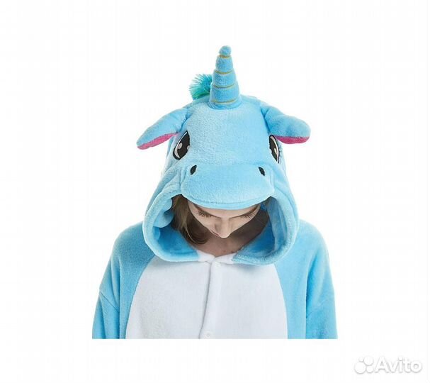 Кигуруми FunFur Единорог Пегас Голубой S
