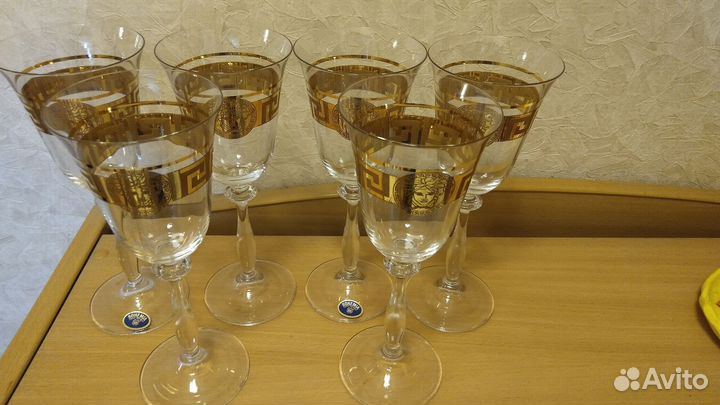 Фужеры богемия Версаче