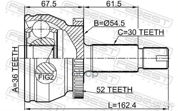 Шрус наружный 36X54.7X30 2210sora52 Febest