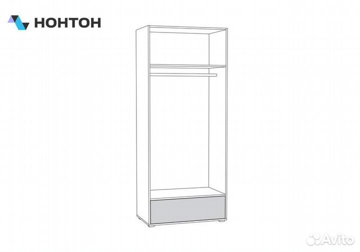 Шкаф двухстворчатый Вуди 13.138 белый премиум / ду