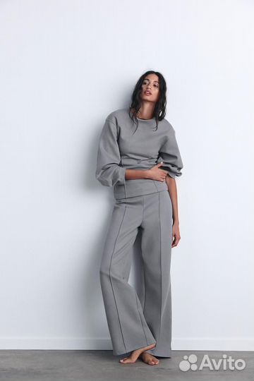 Брюки Zara базовые хлопковые