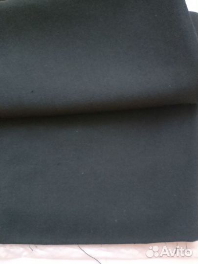 Ткань винтажная СССР тонкая шерсть черная 1,9 м