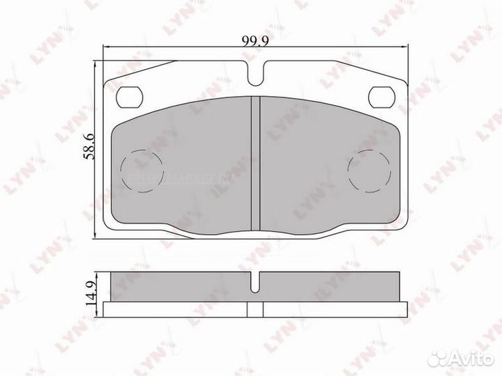 Lynxauto BD-5905 Колодки тормозные дисковые перед