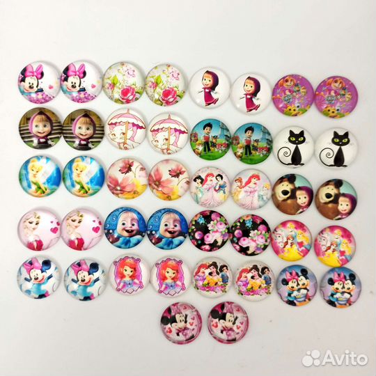 Кабошоны-серединки круглы, вырубка, основы