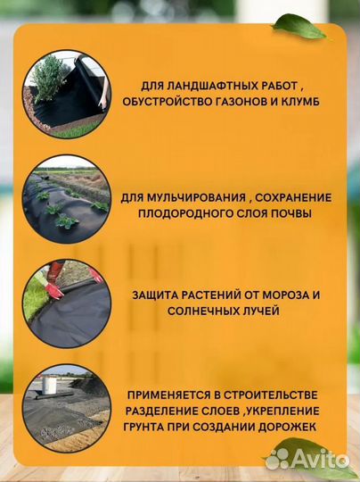 Геотекстиль 1,6мх5м 200г/м2