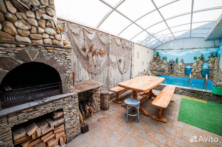 Русская баня на дровах с бассейном