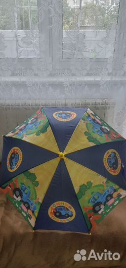 Зонт детский. Синий трактор