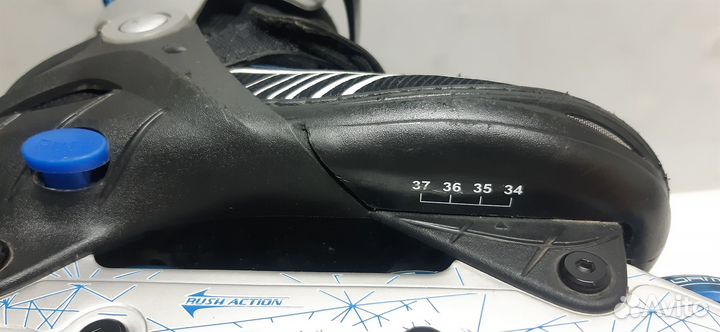 Роликовые коньки rush action 34-37 размер